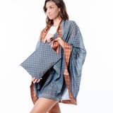 Foulards et écharpes - Echarpe Coton Avec Bordures de Soie - KORES ACCESSORIES