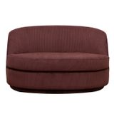 Armchairs - Small sofa cord wine-red Dandy - CHEHOMA