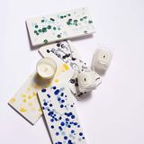 Decorative objects - Cream and Yellow Stained Ceramic Podium - CAROLA FRA I TRULLI