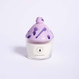 Decorative objects - 140g soy wax candle with lilac and purple spotty ceramic extinguisher - CAROLA FRA I TRULLI