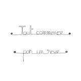 Other wall decoration - Wire Wall Quote “It all starts with a dream” - L'ATELIER DES CREATEURS