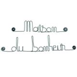 Other wall decoration - Words in Wire “House of Happiness” - L'ATELIER DES CREATEURS