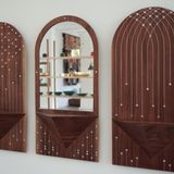 Design objects - wall dye set and beaded mirror - TURQUOISE MOUNTAIN