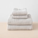 Bath towels - Linen Waffle Big Bath Towel Set Various Colours - LINENME