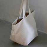 Accessoires de voyage - Sac cabas "Anne" empreinte verte - HL- HELOISE LEVIEUX