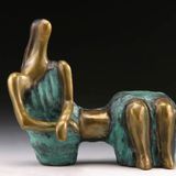 Sculptures, statuettes and miniatures - The Bright Moon Bronze Sculpture - GALLERY CHUAN