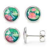Bijoux - Ears Studs Les Minis Libellule / Nénuphars - LES MINIS D'EMILIE