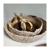 Objets de décoration - Grand plat de service en pérula sculptée. - NOMADIC CLAY DESIGN STUDIO