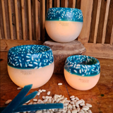 Decorative objects - Candle Photophore Globe Turquoise and Pearl Bean - LES ARTISANS CIRIERS BRUXELLOIS