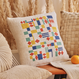 Fabric cushions - Geo Shapes Accent Pillow - 18 x 18 Inch - CASA AMAROSA