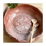 Objets de décoration - Grand bol à dessins blancs ethniques - NOMADIC CLAY DESIGN STUDIO