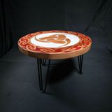 Autres tables - Table ronde 54 cm cornes d'Odin - L'ATELIER DES CREATEURS