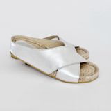 Shoes - Modern Elegance: Leather Mules with Natural Jute Sole - ATELIER COSTÀ