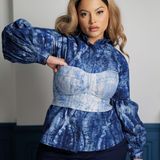 Apparel - Sleeveless batik corset bustier - KROSKEL