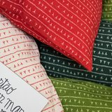 Coussins textile - Housse de coussin 100% lin 45x45cm Motif -ARRASTA PÉ couleur vert AMAZÔNIA - SABIÁ DESIGN