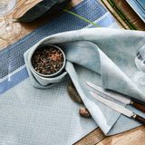 Linge de table textile - Serviette de table Essentiel Gravure Coton - LE JACQUARD FRANCAIS