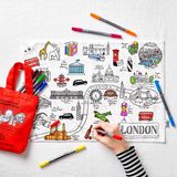 Sets de table - Set de table carte de Londres. - EATSLEEPDOODLE