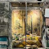 Curtains and window coverings - Orinoco Pair of linen curtains with Ananbô visual print 140x280 cm. - EN FIL D'INDIENNE...