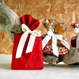 Gifts - Red reusable gift wrap made in France and made of cotton - NILE® - NILE