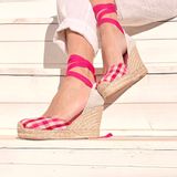 Shoes - Gingham Espadrilles - ATELIER COSTÀ