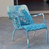 Fauteuils de jardin - Coussin de siège - modèle Ingrid gamme Prestige - assise outdoor personnalisable pour le fauteuil bas de la gamme Luxembourg - SOFTLANDING