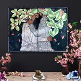 Tableaux - TABLEAU TISSUS : L’AMOUR S’ENLACE - CHACHA.ARTDECO