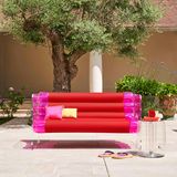 Sofas - MW02| Sofa with transparent PMMA walls & red Runner covers - MW Exclusive - MW DESIGNER FURNITURE