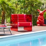 Fauteuils - MW02| Fauteuil parois en verres rouges & fourreaux Runner rouges - MW Exclusive - MW DESIGNER FURNITURE