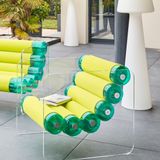 Fauteuils de jardin - MW02| Fauteuil parois PMMA transparentes & fourreaux Runner jaunes - MW Exclusive - MOJOW