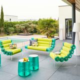 Sofas - MW02| Sofa with transparent PMMA walls & yellow Runner covers - MW Exclusive - MW DESIGNER FURNITURE