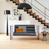 Sofas - MW02| Grey PMMA wall sofa & Soshagro anthracite armrests - MW Exclusive - MOJOW