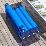 Lawn sofas   - MW04| Bench with blue PMMA walls & blue Runner covers - MW Exclusive - MOJOW