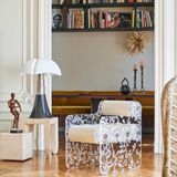 Lawn chairs - MW04 Couture Collection| PMMA chair with PMMA walls inlaid with feathe - MW DESIGNER FURNITURE