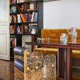 Lawn chairs - MW04 Couture Collection | Chair with PMMA walls encrusted with gold leaf & Soshagro anthracite scabbards - MW Exclusive - MW DESIGNER FURNITURE