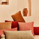 Coussins textile - Velvet Kantha Handmade Lumbar Pillow -30 x 76 cm - CASA AMAROSA