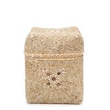 Boîtes de rangement - Les Paniers Beaded Flowers - Brun Naturel - L - BAZAR BIZAR LIVING