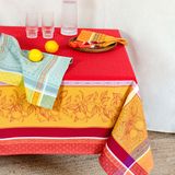 Linge de table textile - Nappe Jacquard - Cédrat - TISSUS TOSELLI