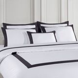 Linge de lit - Ensemble de housse de couette à passepoil anthracite épais - ATELIER 99