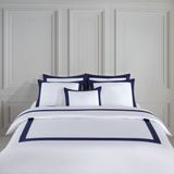 Linge de lit - PARURE DE LIT À PASSEPOIL BLEU MARINE AUDACIEUX - ATELIER 99