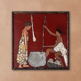 Tableaux - TABLEAU TISSU : TRANSMISSION CULINAIRE - CHACHA.ARTDECO
