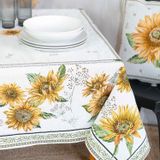 Table linen - Jacquard Tablecloth - Sunflower - TISSUS TOSELLI