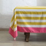 Table linen - Yellow Stripe Tablecloth - MAHE HOMEWARE