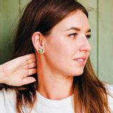 Jewelry - Ears studs Queen Size surgical stainless steel Flash gold - Bubblegum - LES JOLIES D'EMILIE