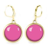 Bijoux - Dormeuses Queen Size acier chirurgical inoxydable Flash Or - Bubblegum - LES JOLIES D'EMILIE