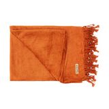 Throw blankets - The s'il vous Plaid - Rust Velvet - BAZAR BIZAR LIVING