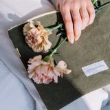 Clutches - Large organic cotton canvas pouch. - LES PENSIONNAIRES