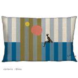 Coussins textile - HOUSSE DE COUSSIN , TOILE, COLLECTION BAYADERE, 5 imprimés - ROSE DE FONTAINE