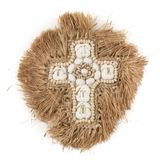 Decorative objects - The Raffia Shell Cross - Natural White - L - BAZAR BIZAR LIVING