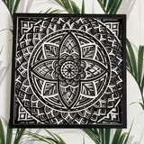 Other wall decoration - Mandala Wall Art Black and White - BHDECOR