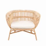 Fauteuils - Fauteuil en rotin avec coussin - HAVANA - HYDILE